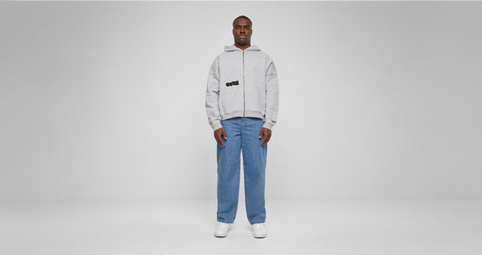 PAZ GOD DID Zip Hoodie Grey